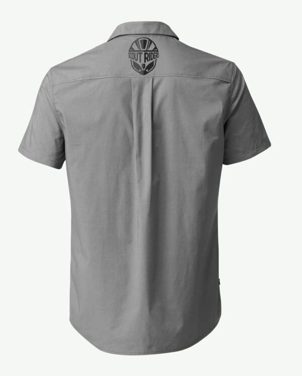 Half Sleeve Shirt Grey - Travel 100 with ScoutRiders Logo | Forclaz - Image 2